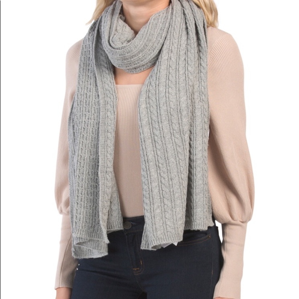 Sigrid Olsen Cabled Knit Muffler Scarf NWT